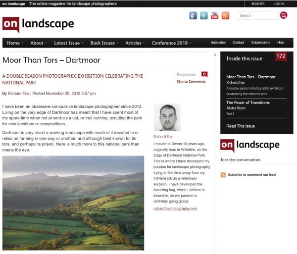On Landscape – Moor Than Tors Article