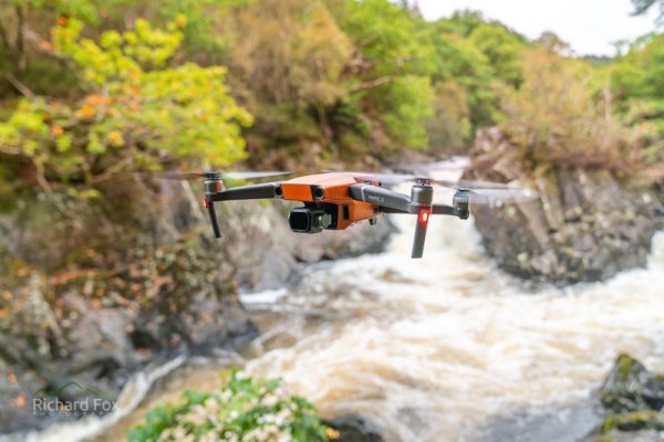 Mavic 2 Pro in flight over Lenny Falls, Callander, fitted with the Kase ND 32 Filter Mavic 2 Pro in flight over Lenny Falls, Callander, fitted with the Kase ND 32 Filter